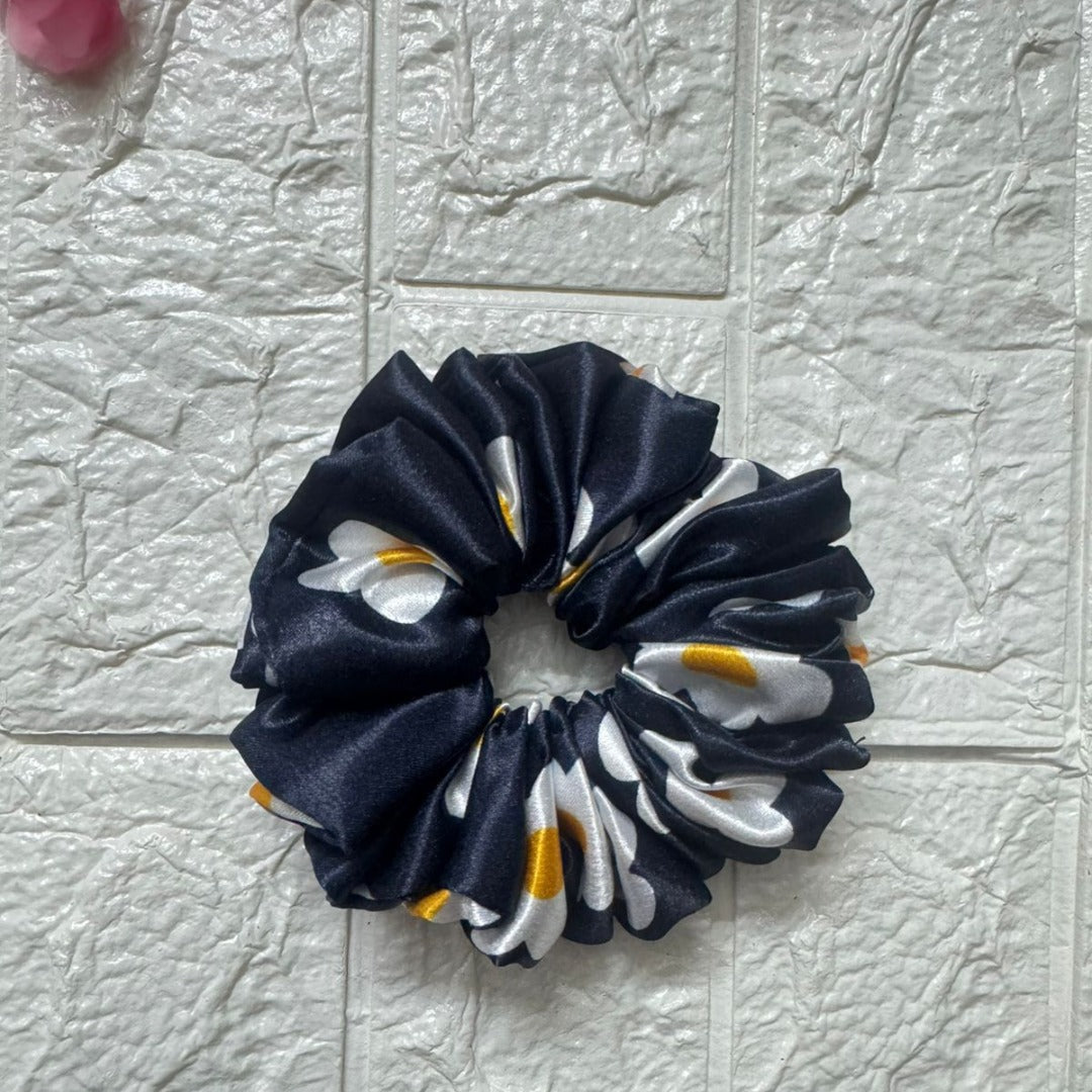 Pixie Pins Printed Scrunchie – Stylish Hair Tie for Girls and Women | Soft Fabric Hair Accessory