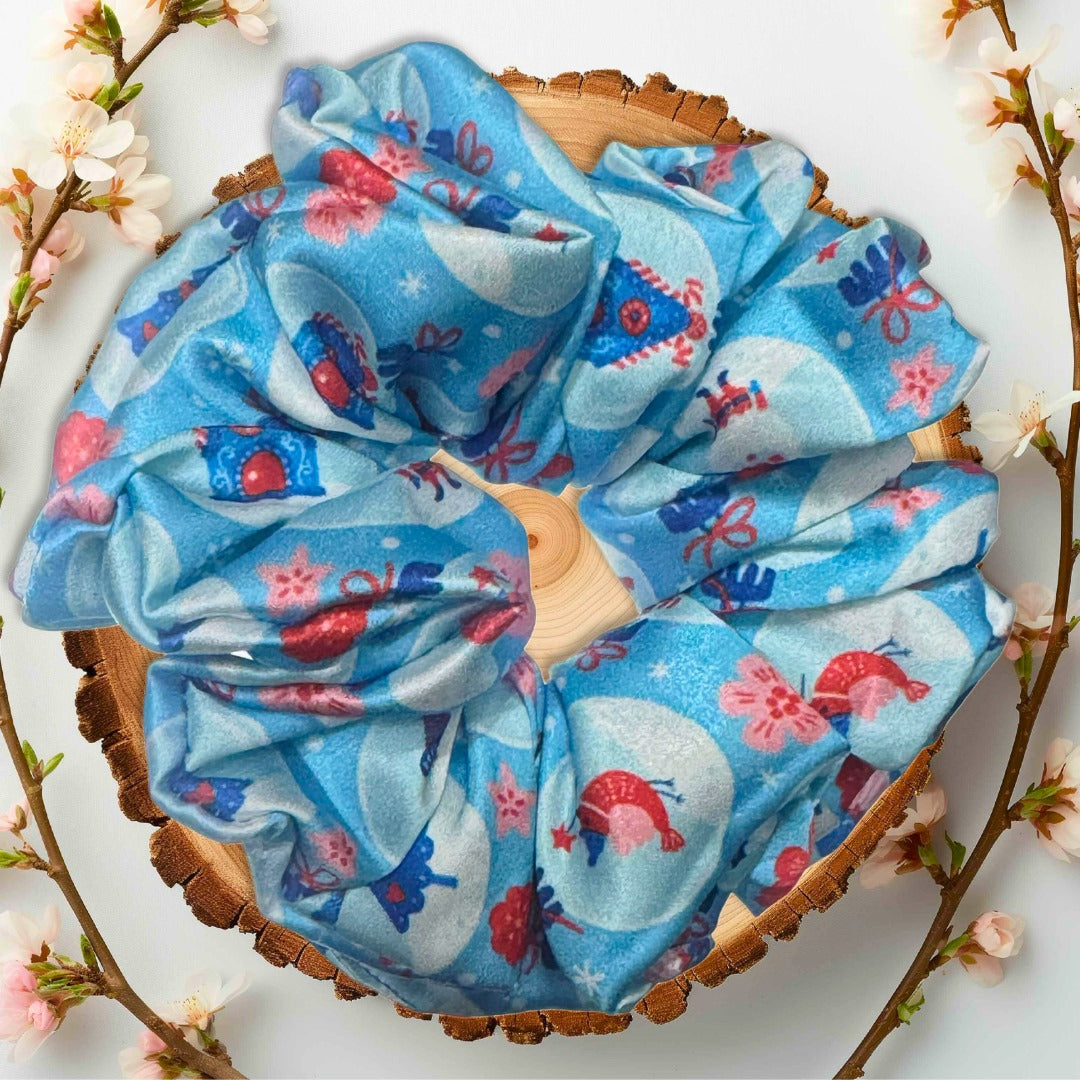 Silk blend scrunchie – luxury hair accessory for smooth hold