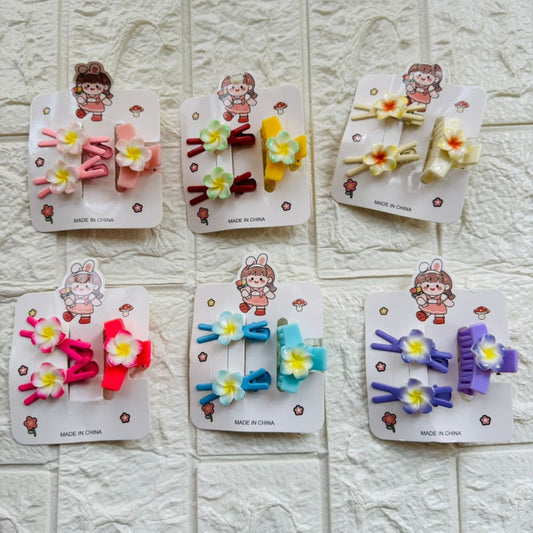 🌼 Daisy Pin & Claw Hair Set – 6 Color Variants | PixiePins