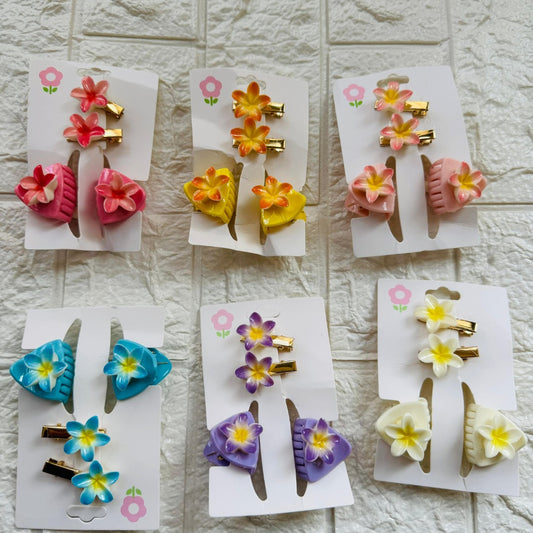 🌼 Daisy Double Claw & Pin Set – Floral Magic | PixiePins