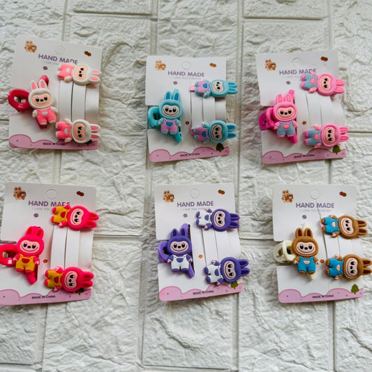 Labubu Character Claw Clip Set – PixiePins Exclusive