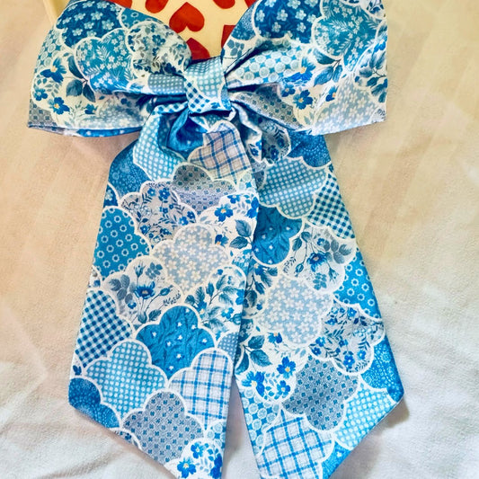 Soft floral bow headband for baby girls with cotton fabric