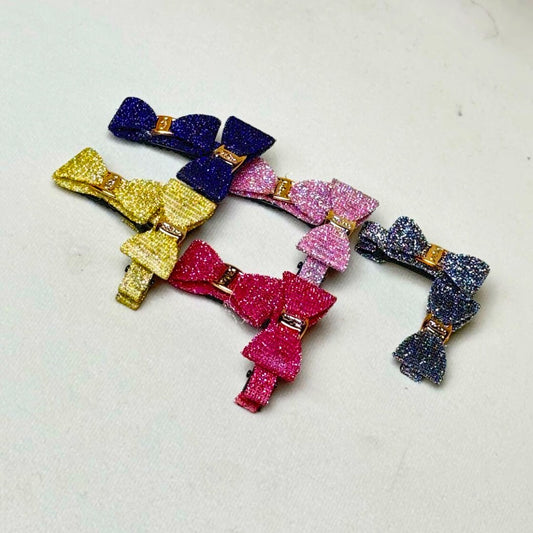 Little hair bows for girls – soft fabric mini bows in assorted colors