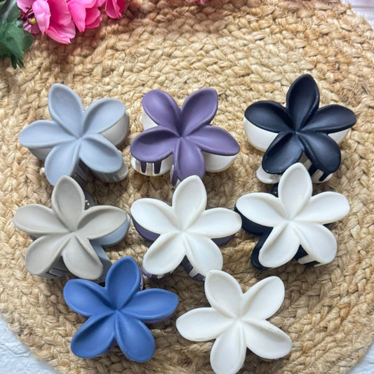 Dual color flower hair clutcher set for girls  PixiePins accessory