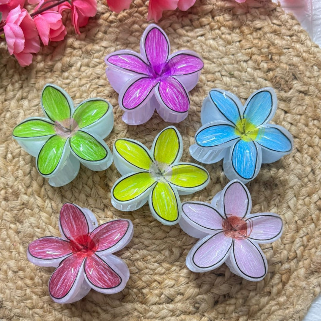 PixiePins flower-like clutchers – elegant floral hair clips for women, perfect for all hair types