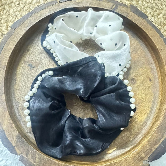 PixiePins satin hair scrunchies – soft, stylish hair ties for women and girls