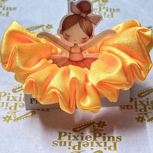 Bright yellow scrunchie hair accessory set for girls and women